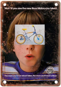 Old School BMX 1981 ROSS Vintage Magazine Ad Reproduction Metal Sign B1342 - Picture 1 of 2
