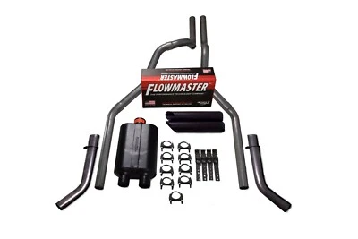 道奇 Ram 1500 94-03 2.5 英寸双排气套件 Flowmaster Super 40 黑色尖角 — 第 1/3 张图片