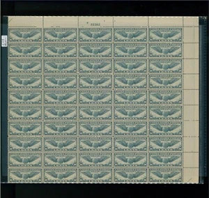 Estampilla de franqueo de correo aéreo de los Estados Unidos 1939 #placa C24 n.o 22382 como nueva hoja completa - Imagen 1 de 1