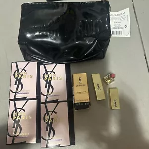 YVES SAINT LAURENT makeup bag BLACK IS BOLD with YSL makeup & perfume samples - Picture 1 of 5