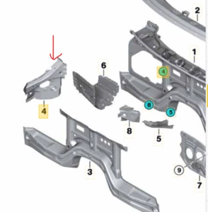 Nuevo Genuino BMW X5 F15 X5M F85 X6 F16 X6M F86 Compartimiento del Motor Partición - Imagen 1 de 5