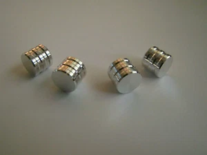  Billet Aluminum VALVE STEM CAPS SPORT Bike   Hot rod wheel 4 pack MADE IN USA  - Picture 1 of 3