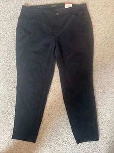 NEW! Talbots Flawless 5 Pocket Velveteen Jegging Pants 28WPlus Black Women’s - Picture 1 of 7