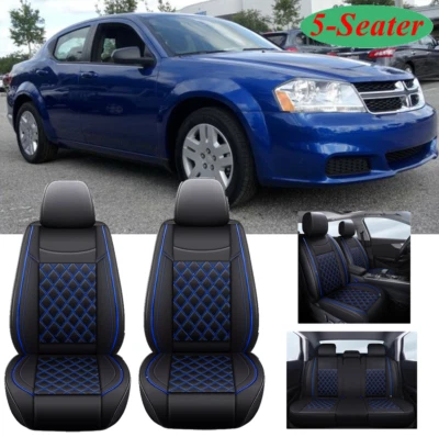 For Dodge Avenger Car Seat Covers 5-Seater Front&Rear Full Set PU Leather - Image 1 of 4