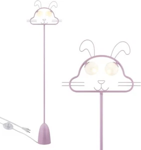 LeeZM Pink Rabbit Bunny 65" Standing Foot Switch Floor Lamps Kids Children - Picture 1 of 7