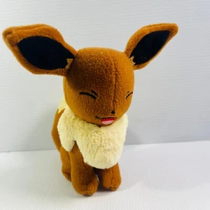 Tomy - Pokemon Happy Eevee Plush Doll 7” - Picture 1 of 7