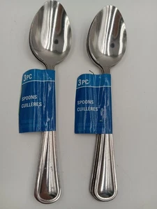 SET OF 6 Stainless Tablepoons/Serving Spoons. NEW. TAG - Picture 1 of 3