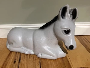 PEARL ADDITIVE Donkey General Foam 19 in Blow Mold Christmas Nativity Animal - Picture 1 of 8