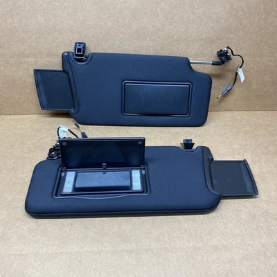 2014-2022 Dodge Charger Chrysler 300 Left & Right Black Sun Visor Set Pair OEM - Image 1 of 4
