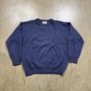 Sisley Relaxed Elegance Pullover Blau Schurwolle Damen Größe L Italy Vintage - Bild 1 von 9