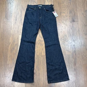 Hudson Jeans Mens 30 Dark Blue Denim Pants Flare Leg Wide Stretch Cotton Pockets - Picture 1 of 16