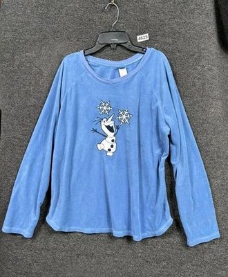 Suéter Disney Mujer Grande XL Azul Olaf Muñeco de Nieve Vacaciones Navidad Invierno Foto 1 de 4