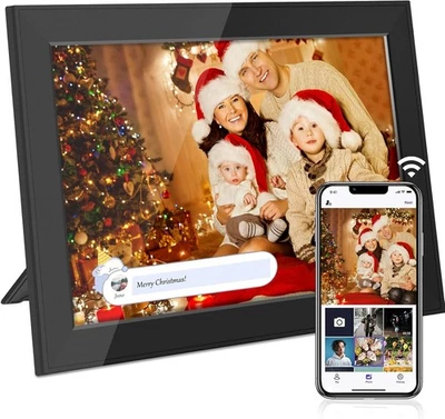 10.1 Inch WiFi Digital Picture Frame 1280 x 800 Touch Screen Video 32GB Storage - Image 1 of 4