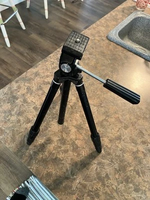 VINTAGE Telescoping Tripod Black 15” To 44” Height, Lightweight, Adjustable Top. - Image 1 of 4