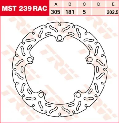 Disques de frein Rac 181 0 mm Trw BMW R 1200-1150-850-1100/K 1200 MST239RAC - Photo 1/3