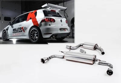 Milltek Sportauspuffanlage VW Golf 6 GTI, Bj. 2009-2013, Endrohr 2x100mm - Bild 1 von 4