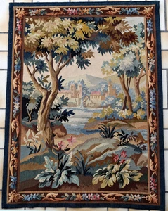 AUBUSSON Robert FOUR Tapisserie Nouée Main Verdure Au Petit Lac Edition Limitée - Photo 1/15