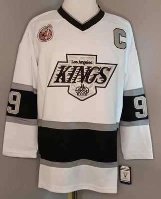 Camiseta deportiva Wayne Gretzky Los Angeles Kings blanca 1993 Stanley Cup Throwback CCM NHL Foto 1 de 3