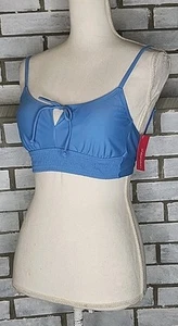 ☆ NWT Xhilaration Junior’s Strappy Bikini Swim Top Sz Medium Blue Removable Pads - Picture 1 of 10