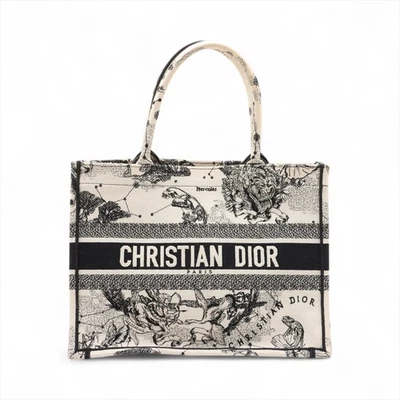 Christian Dior Zodiac Book Tote Medium canvas Tote bag Beige x black - Image 1 of 4