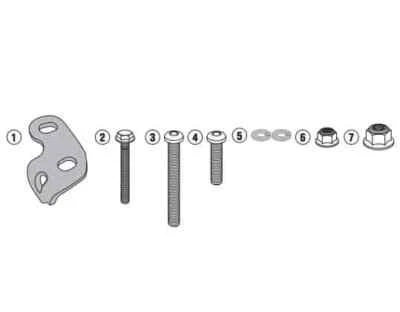 Kit de ajuste Givi para PL PLX para Honda CB500X 17-18 - Imagem 1 de 3