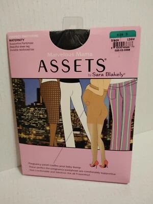 Sara Blakely Marvelous Mama Assets Maternity Pantyhose Black Size 3 - Image 1 of 2