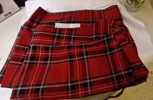 NWT -Women's Dress, Pants Flare Leg Size 24WP Black Red Plaid - Picture 1 of 7