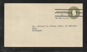 US Precancel Envelope: PA Bala-Cynwyd 1a2 E 50 43 Used - Imagen 1 de 1
