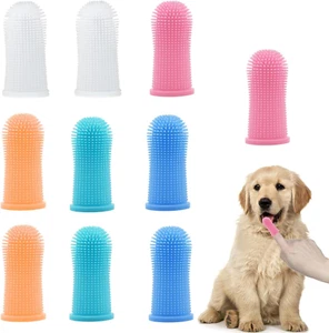 10 Stück Zahnbürste Hund, 360º Hunde Finger Zahnbürste Katze, wiederverwendbar S - Bild 1 von 7