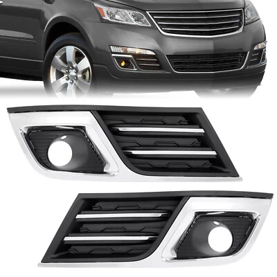 Pair Fog Light Bezel Trim Covers For Chevrolet Traverse 2013-2017 #GM1039150 - Image 1 of 4