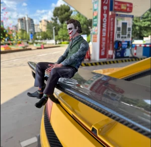 DC Comics The Joker Figure Car Accessory - Car Mounted 9in Joker The Dark Figure - Picture 1 of 16