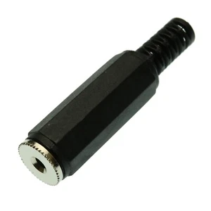 3,5 mm Buchse Stereo Kopfhörer Lötbuchse Stecker Audio Stecker schwarz Adapter - Bild 1 von 4