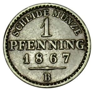 Germany States Prussia 1 Pfenning coin 1867 B Km#480 - Picture 1 of 2