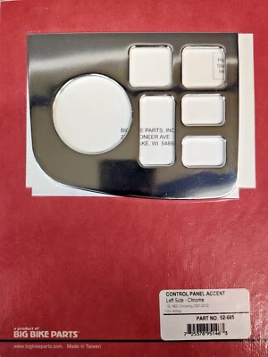 Schalterabdeckung links - Control Panel Accent LEFT - Chrom Honda GL1800 - Bild 1 von 2