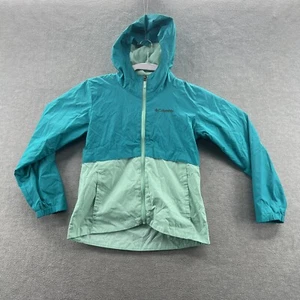 Columbia size m kids light blue (10/12) hooded fleece lined full zip jacket - Picture 1 of 9