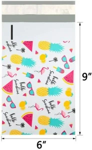 6x9 Inch Poly Mailers Shipping Envelopes Boutique Custom Bags, PREMIUM Summer-25 - Picture 1 of 5