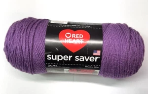 1 madeja Red Heart Super Saver hilo MEDIANO PÚRPURA 7 oz 364 yardas acrílico medio - Imagen 1 de 6