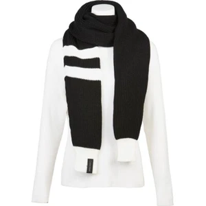 Calvin Klein womens CONTRAST SLEEVE SCARF Black cold weather thick knit - Picture 1 of 9