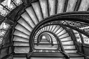 Photo Wall Mural-SPIRAL STAIRCASE-(7018)-NON WOVEN-Wallpaper-Pattern 3D Arch XXL - Picture 1 of 1