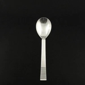 Georg Jensen Sterling Silver Ice Cream Spoon 076 - Parallel / Relief - Photo 1 sur 1