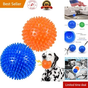 Squeaky 4.5" Spikey Dog Balls - Tough Toy for Large Aggressive Chewers, 2-Pack - Picture 1 of 9
