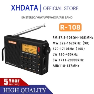 Sihuadon R-108 Radio Digital Portable Radio FM/LW/SW/MW /AIR/DSP Receiver Gifts - Zdjęcie 1 z 23
