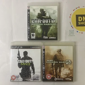3x PS3 Games Call Of Duty Modern Warfare Trilogy CoD 4 2 MW3 Bundle With Manuals - Picture 1 of 12