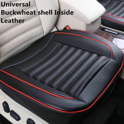 Universal Car Seat Cover Pad Mat PU Leather Auto Breathable Chair Cushion Black - Image 1 of 4