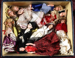 1950'S DOLL COLLECTION 9 IN SUITCASE  - Picture 1 of 19
