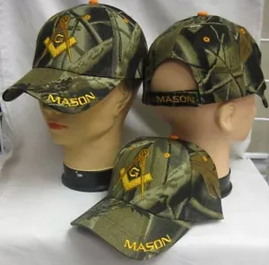 NEW ADJUSTABLE CAMOUFLAGE MASON MASONIC FREEMASONRY FREEMASON MASONRY CAP HAT - Picture 1 of 1