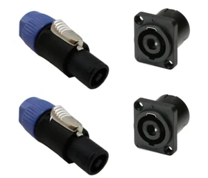 2 Pair PC-TSC033 & PC-TSC005 2 or 4 Pole Locking Speaker Connector, Speakon Type - Picture 1 of 1