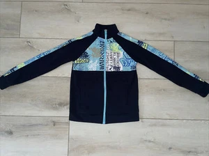 Ideology Boys Black Graffiti Print Full Zip Jacket Long Sleeve Small - Picture 1 of 8