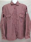 Rasco Fr Mens Xlt Flame Resistant Cat 2 2112 Red Plaid Button Up Shirt (Altered)