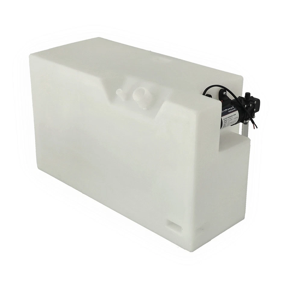 Frischwassertank mit Pumpe 12V 3,8 L/min Kanister 32 49 L weiß Einbau Wohnmobil - Bild 1 von 1